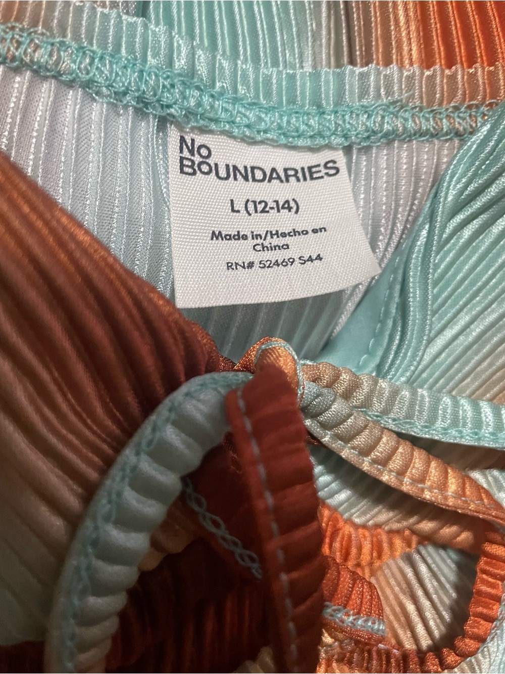 Teal & Rust Pleated Slip Dress - Picture 4 of 8